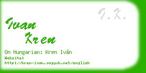 ivan kren business card