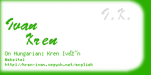 ivan kren business card